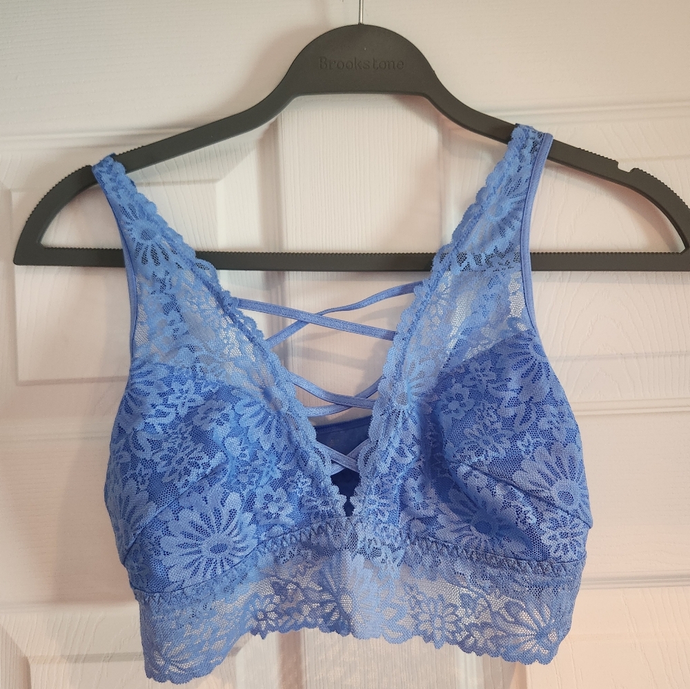 Blue Lacey Bralette